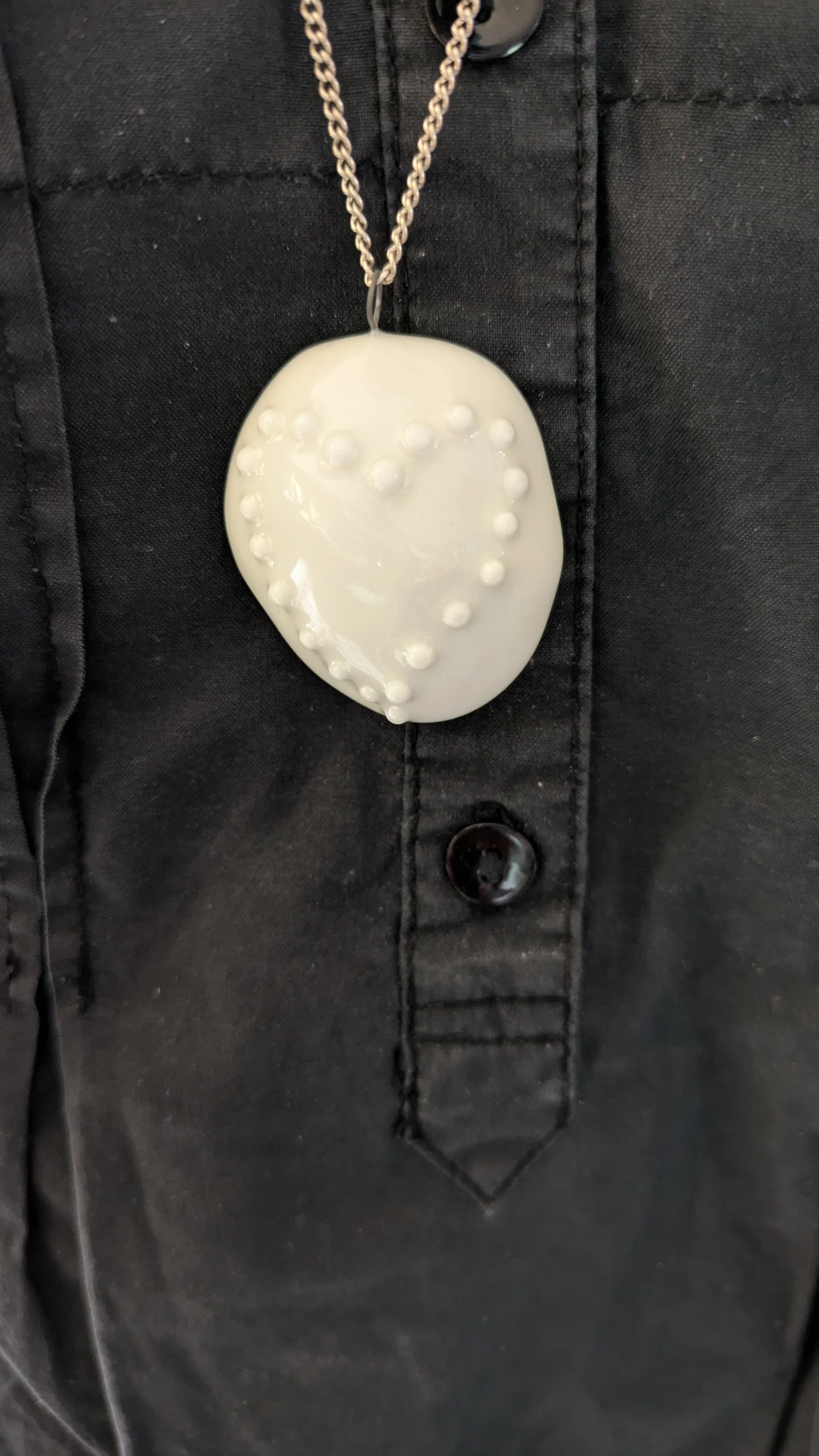 Worrystone coeur avec collier or