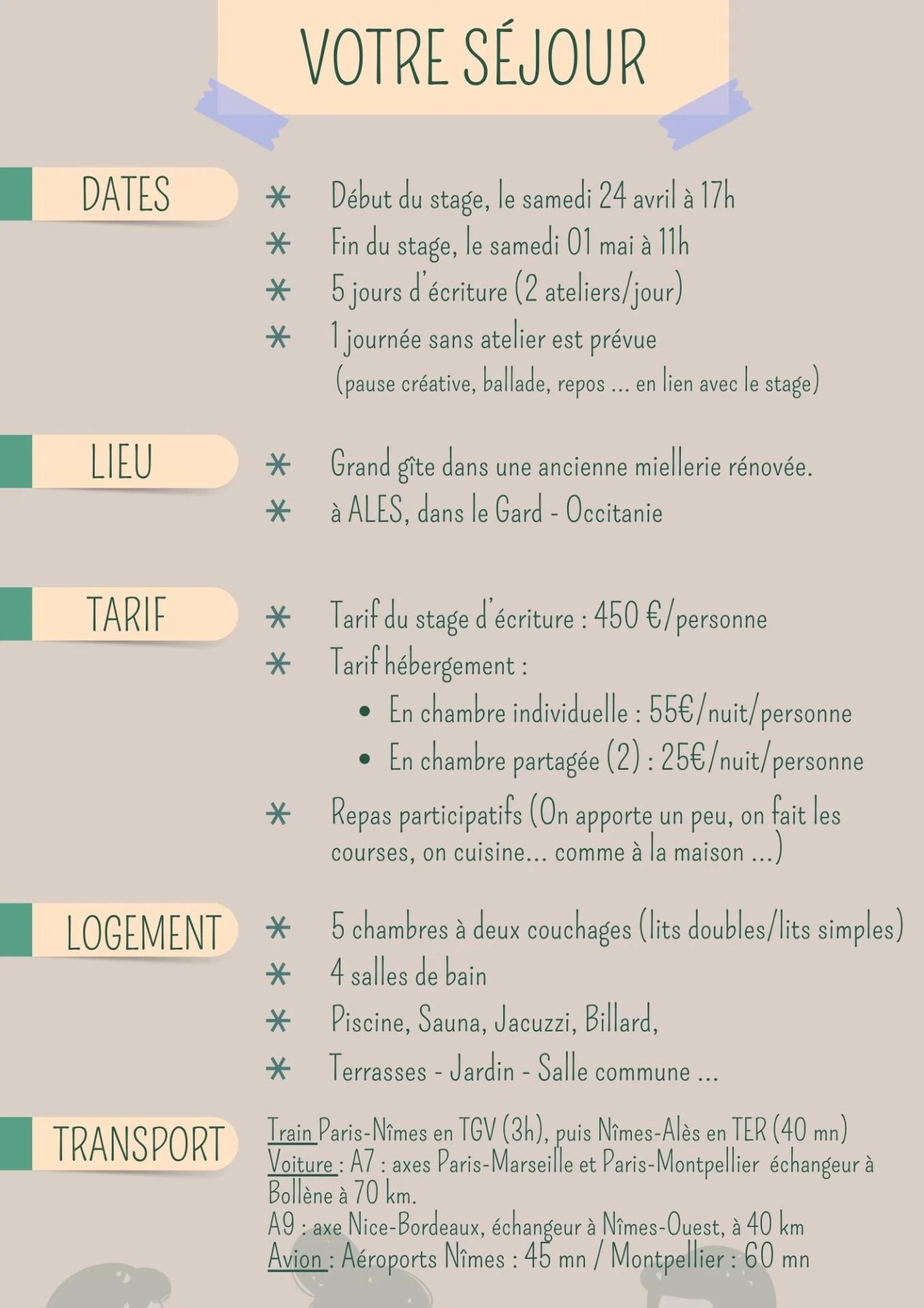 Résidence d'écriture Alès Gard le Séjour