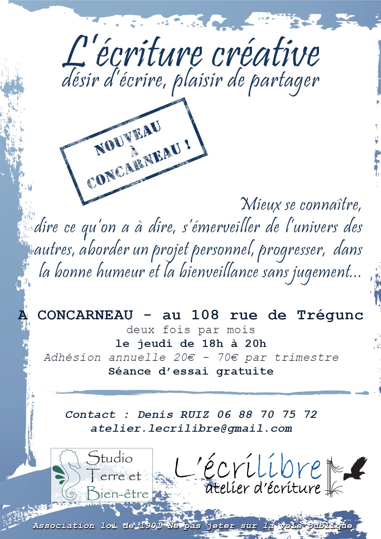 atelier d'écriture bi mensuel